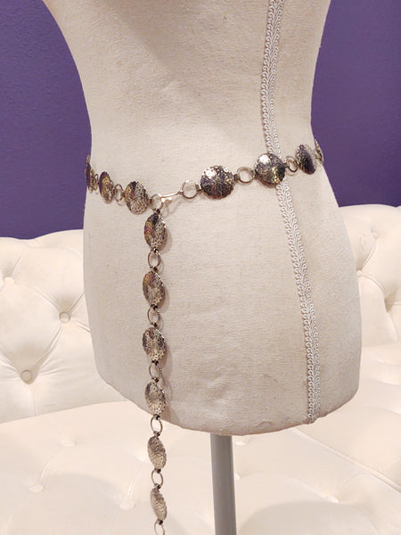 Concho Belt Waist Chain Silver Tone Adjustable