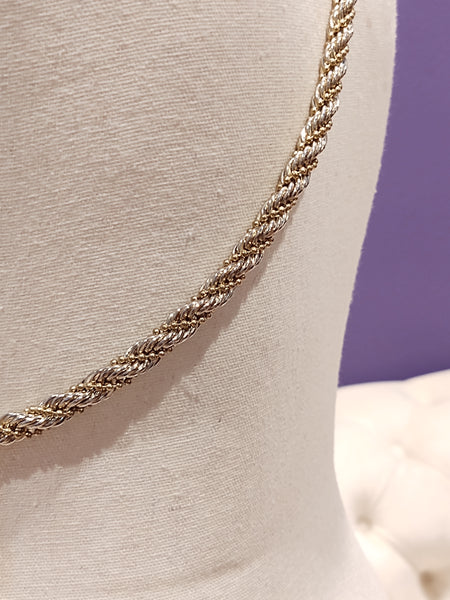 2 Tone Braided Belt Waist Chain Adjustable