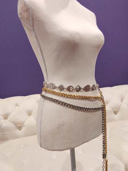 3 Belt LOT Waist Chain Metal Adjustable