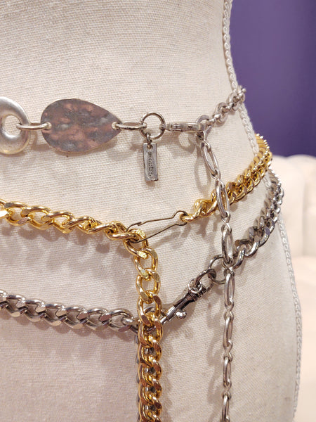 3 Belt LOT Waist Chain Metal Adjustable