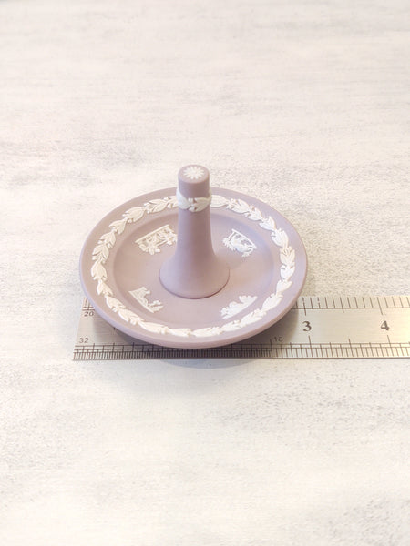 Ring Holder Lilac Lavender Wedgwood Jasperware Vintage