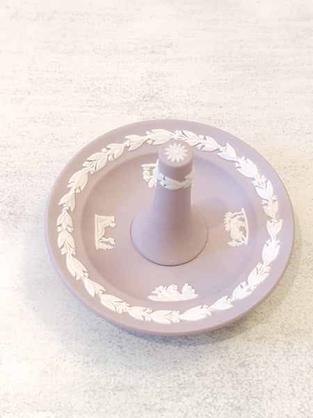 Ring Holder Lilac Lavender Wedgwood Jasperware Vintage