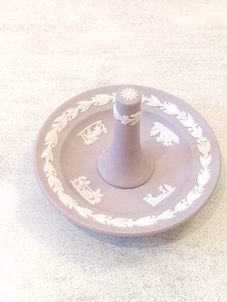 Ring Holder Lilac Lavender Wedgwood Jasperware Vintage