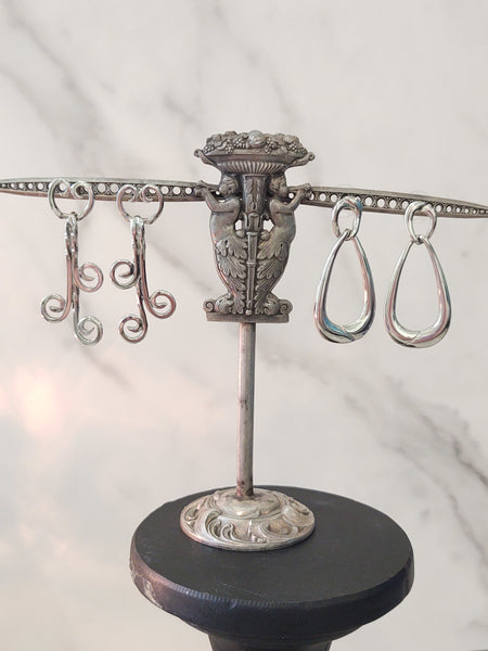 2 Pair Earrings Dangle Silver Tone Vintage To Now – Lot P45