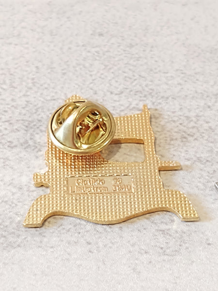 2 Pcs Vtg Clotilde Sewing Machine Collector Pins Brooch - Lot P59b