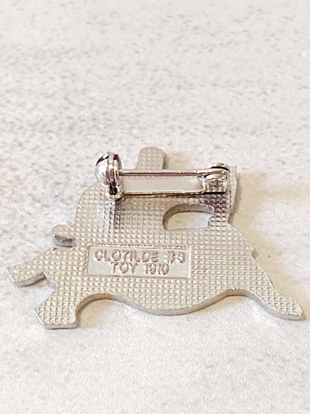 2 Pcs Vtg Clotilde Sewing Machine Collector Pins Brooch - Lot P59b