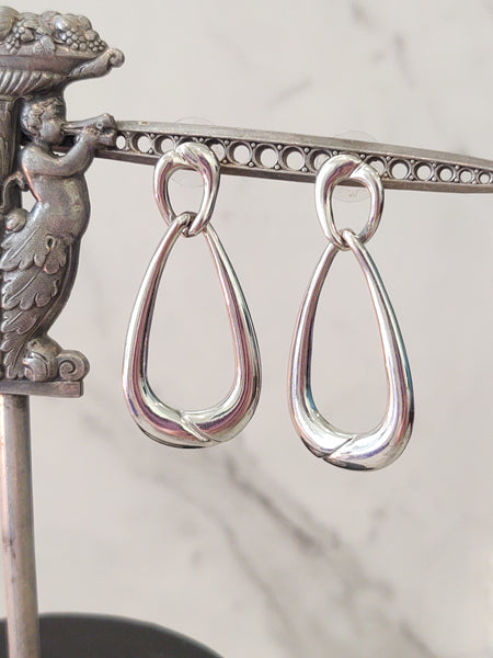 2 Pair Earrings Dangle Silver Tone Vintage To Now – Lot P45