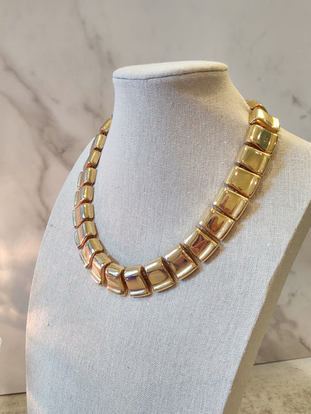 Collar Necklace Gold Tone Fashion Jewelry 17" + 2" Inch – Lot P82