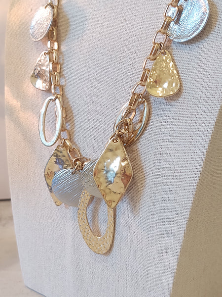 Charm Necklace Gold Tone 30”– P101