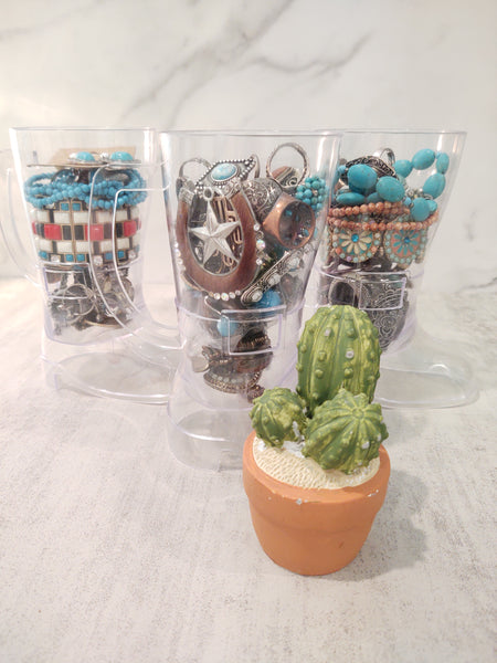 Southwestern Jewelry Lot Jewelry In A Boot Mug - Pre Owned Jewelry