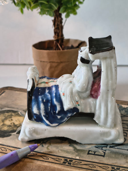 Antique German Fairing Figurine ‘Shall we sleep first, or how?’