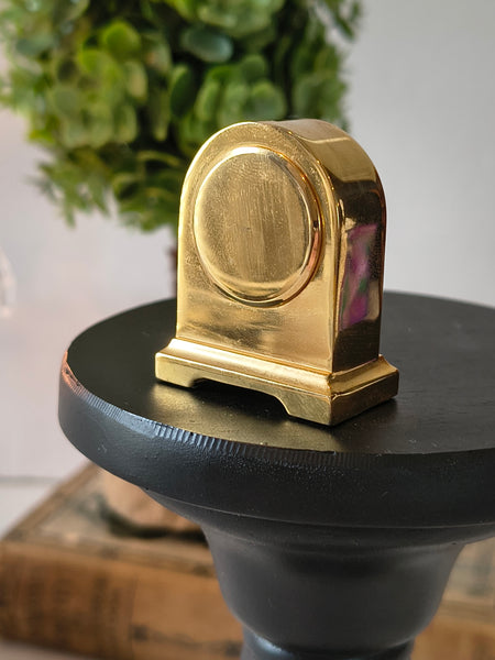 Collectible Collezio Brass Miniature Clock Untested