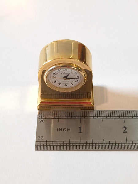 Collectible Collezio Brass Miniature Clock Untested