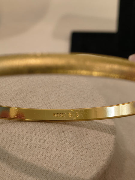 Signed Monet Bangle Bracelet Stack Lot Gold Tone 3 Pcs