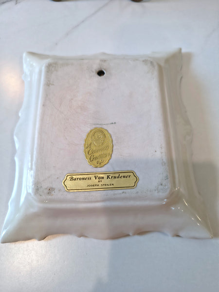 Cameo Creation Portrait Baroness Von Krudener Porcelain Frame Velvet Bubble