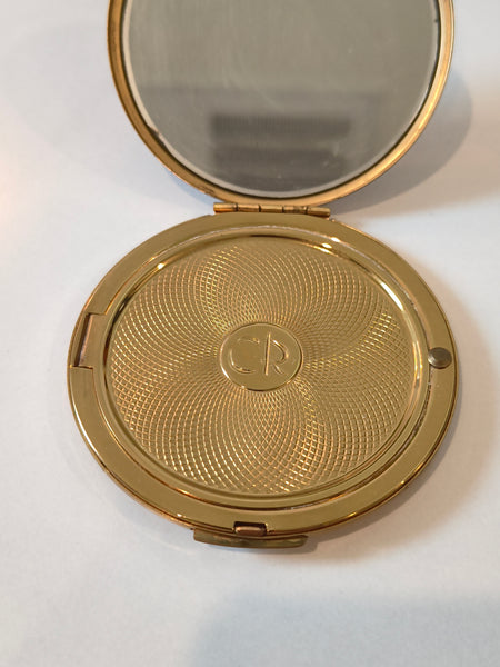 Vintage Charles Of The Ritz Black Enamel Compact