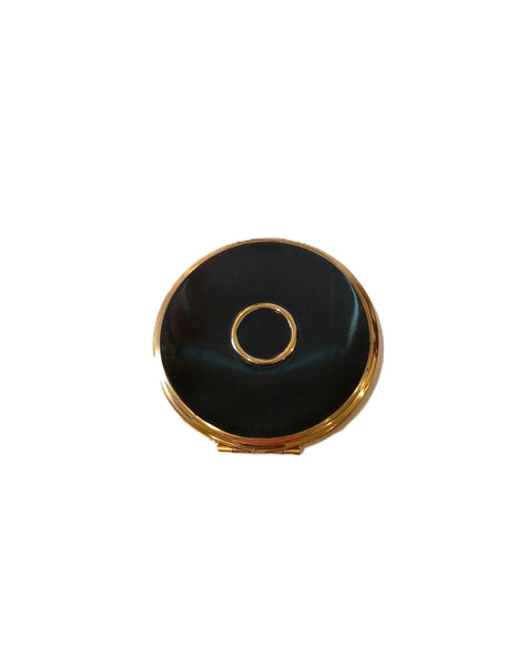 Vintage Charles Of The Ritz Black Enamel Compact