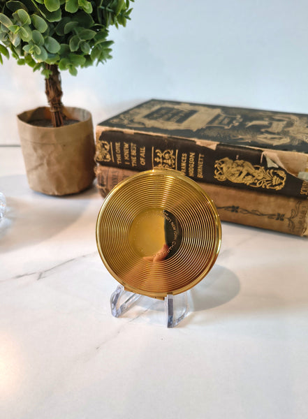 Vintage Charles Of The Ritz Black Enamel Compact