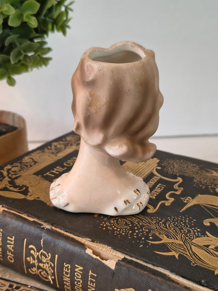 Vintage 1950’s Napco C5937 Miniature Lady Head Vase 3.5 Inch