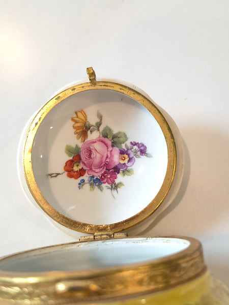 Vintage I.W. Rice Irice Trinket Jewelry Box Germany Porcelain Hinged