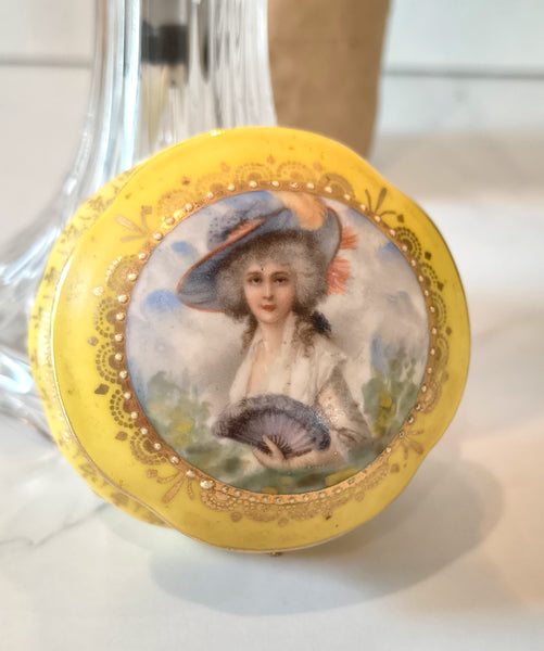 Vintage I.W. Rice Irice Trinket Jewelry Box Germany Porcelain Hinged