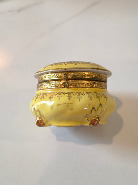 Vintage I.W. Rice Irice Trinket Jewelry Box Germany Porcelain Hinged