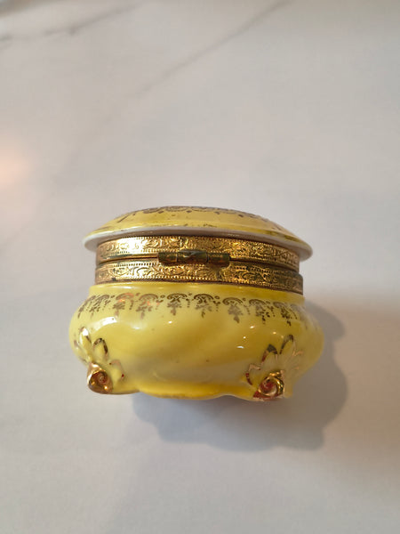 Vintage I.W. Rice Irice Trinket Jewelry Box Germany Porcelain Hinged
