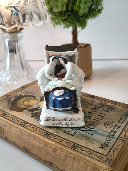 Antique German Fairing Figurine 'The Last In Bed To Put Out The Light'