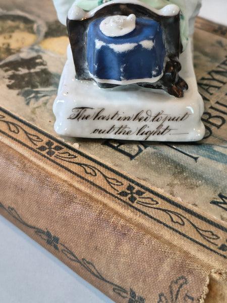 Antique German Fairing Figurine 'The Last In Bed To Put Out The Light'