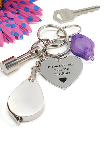 If You Love Me Take Me Thrifting Stainless Keychain - Thrifters Version