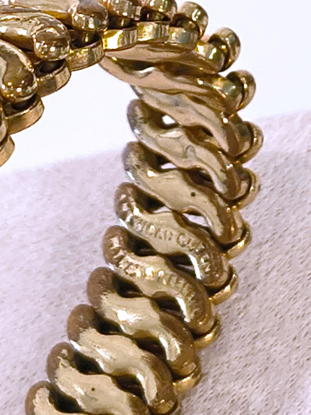 Vintage Pitman & Keeler American Queen Sweetheart Expansion Bracelet Heart Bird