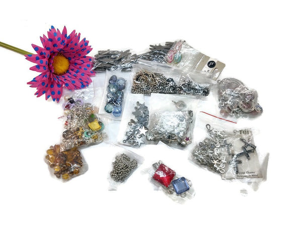 1 Pound Bits & Bobs Misc Destash Bag Used + New - D3