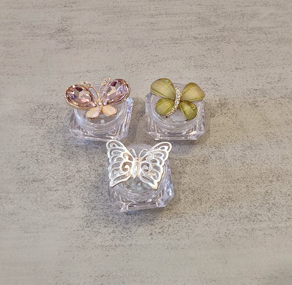 3 Pcs Butterfly Mini Trinket Boxes Makeup Jar – P74