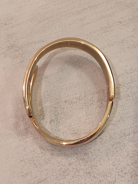 Vtg 80's Clamper Bracelet Gold Tone Statement Fashion – PL1