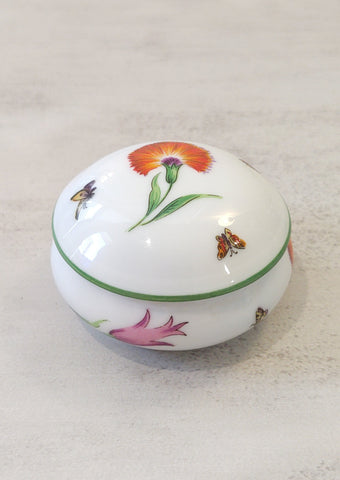 Tiffany & Co Limoges France “Tiffany Garden’ Trinket Box Porcelain – P116