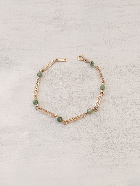 Avon Touch Of Color Bracelet Jade Tone Small Wrist 6-1/2” – Lot P66