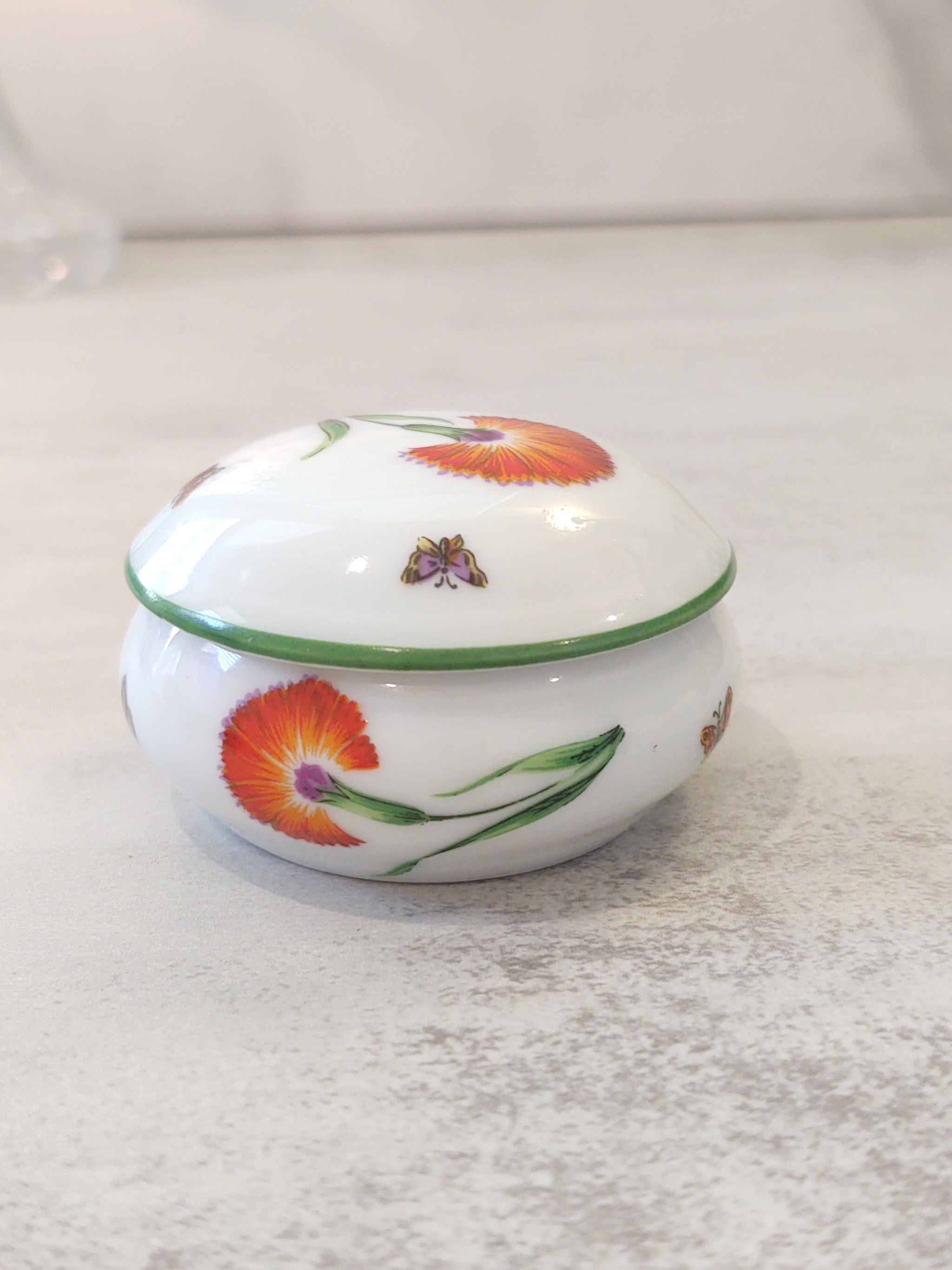Tiffany & Co Limoges France “Tiffany Garden' Trinket Box