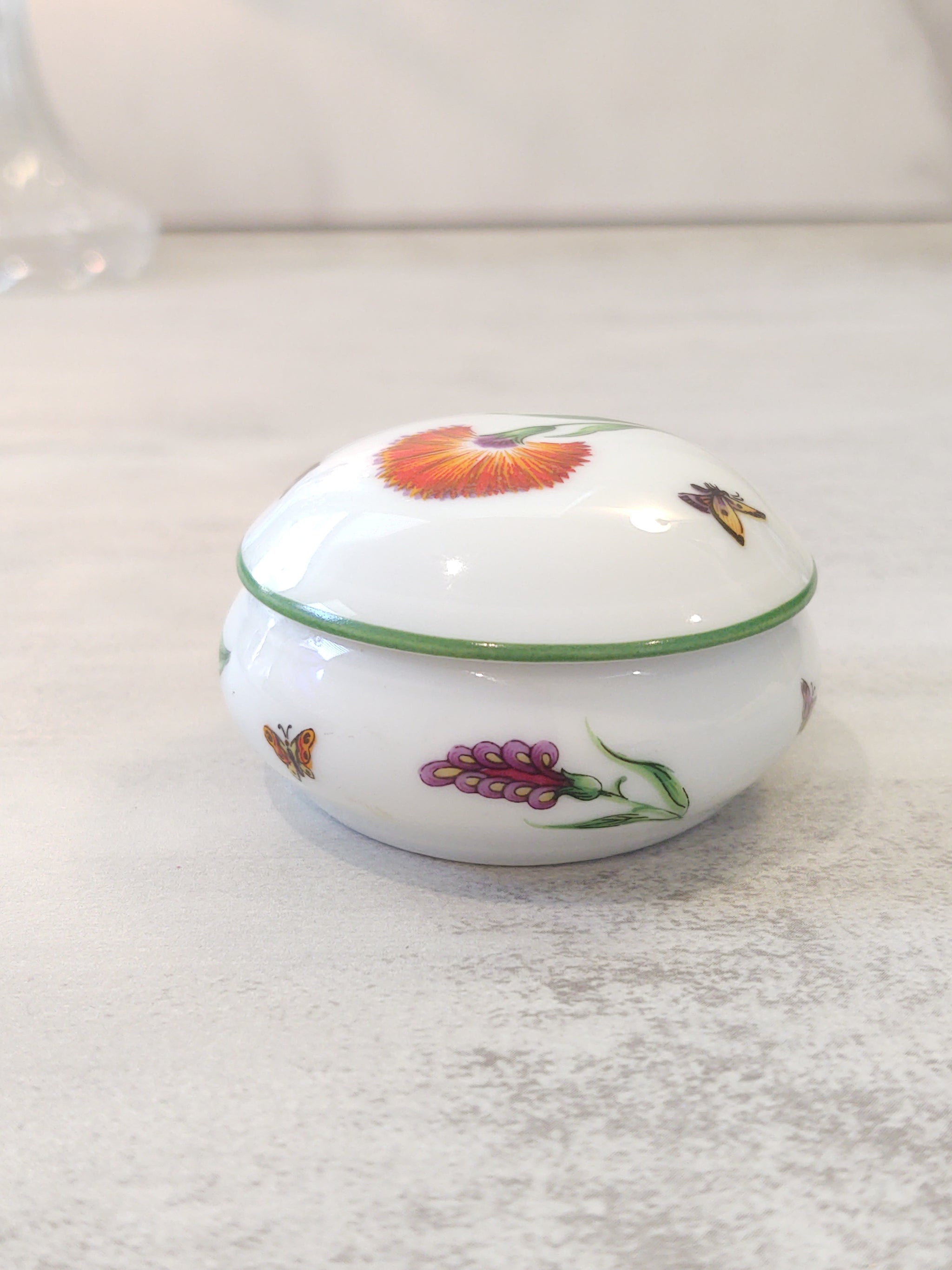 Tiffany & Co Limoges France “Tiffany Garden' Trinket Box Porcelain