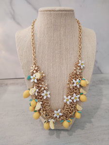 Talbots Gold Tone Lemon Charm Necklace - Lot P174