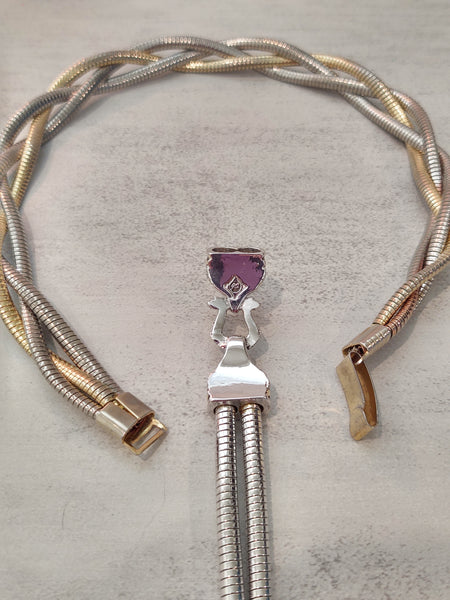 Vintage Snake Chain Necklace & Bracelet Set – Lot P170