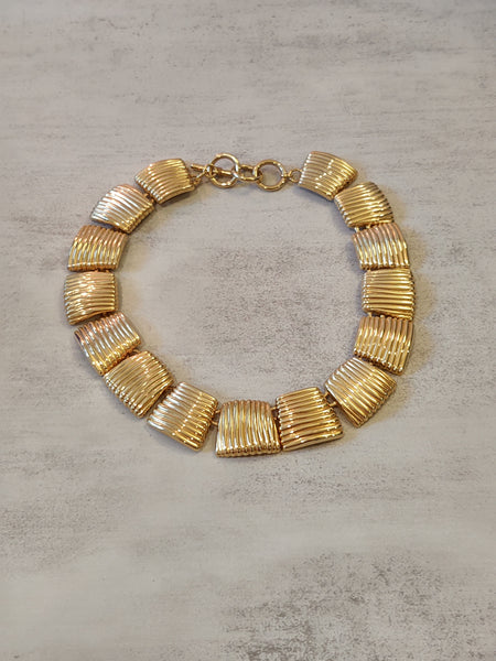 Collar Necklace Gold Tone Fashion Jewelry 15" + 2" Inch – Lot P81