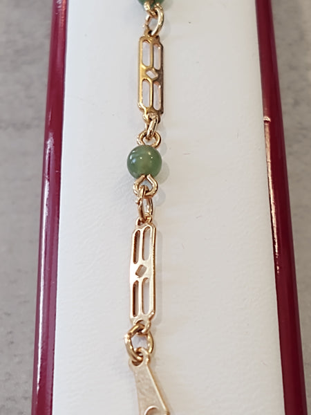 Avon Touch Of Color Bracelet Jade Tone Small Wrist 6-1/2” – Lot P66