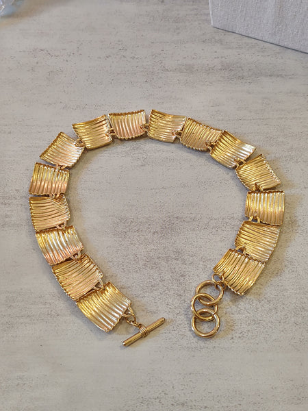 Collar Necklace Gold Tone Fashion Jewelry 15" + 2" Inch – Lot P81