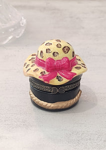 Fashion Leopard Hat Trinket Box - Lot P159