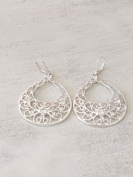 3 Pair Earrings Silver Tone Vintage To Now – Lot P43