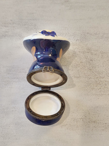 Hinged Lady Bust Trinket Jewelry Box With Necklace – P112