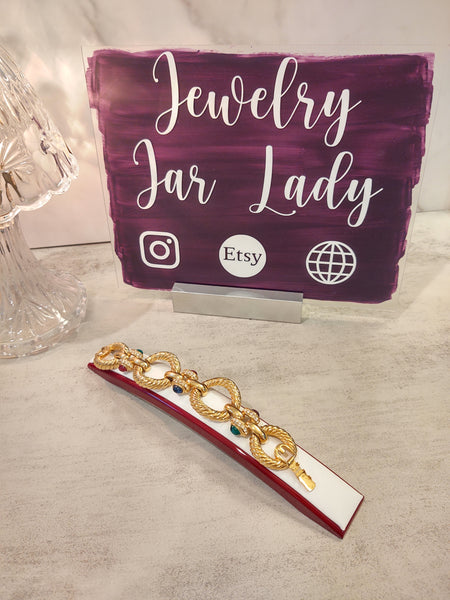 Statement Bracelet Jeweled Rope Chunky Fashion – P186