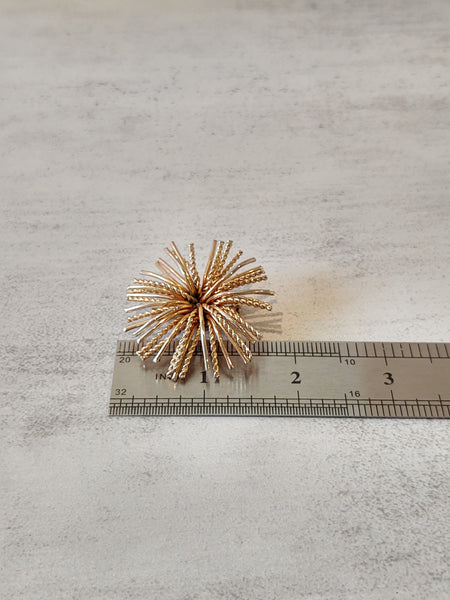 Vtg Starburst Brooch Pin Gold Tone Jewelry – Lot P58