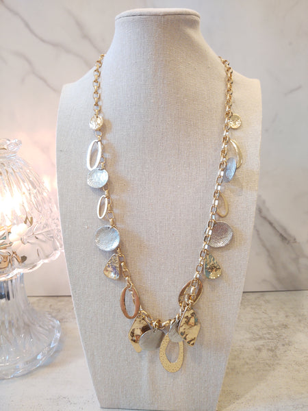 Charm Necklace Gold Tone 30”– P101