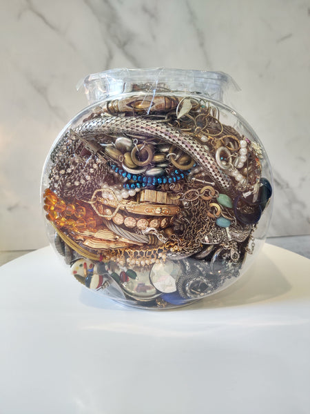 Craft Jewelry Jar Vintage To Now Reuse Repurpose - Lot B33